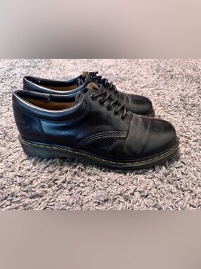Dr Martens Mens Size 11 Black Leather Oxford Shoes Work Casual Lace Up